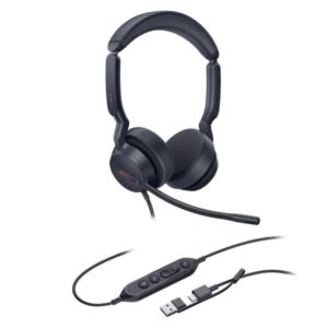 Yealink UH44 Dual Teams USB-C/A Wired Headset with 2-Mic AI Noise-Cancelling Microphones