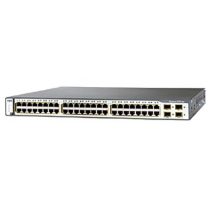 Cisco Switch WS-C3750v2-48PS-S  48 Port 10/100 PoE  4 SFP 1G /IP Base Layer 3